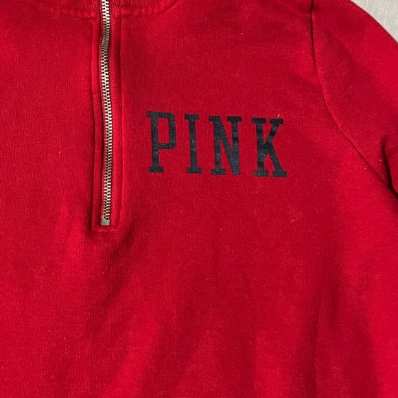 Pink Victoria’s Secret 3/4 zippy sweatshirt NFL Patriots size small - Picture 2 of 4